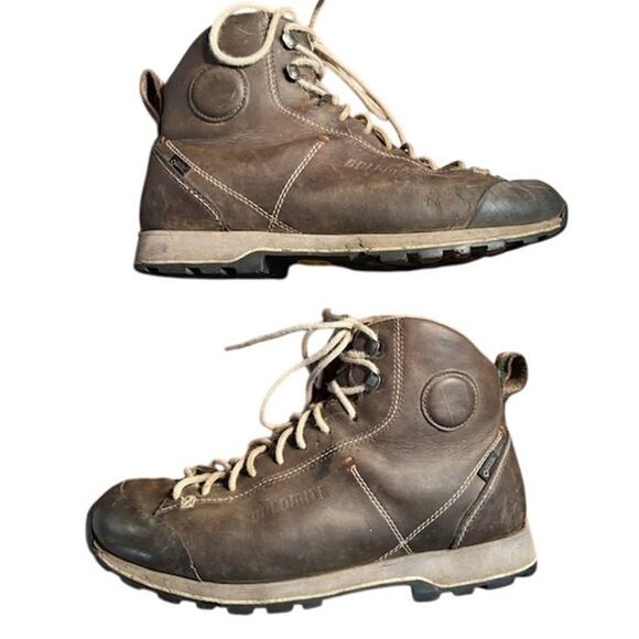 Dolomite Boots 54 Anniversary High Top FG GTX hiking shoes brown leather mens 10 - Picture 1 of 11